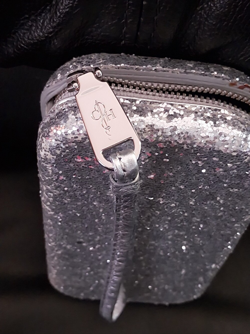Cole Haan Silver Glitter Wristlet - Women Bags